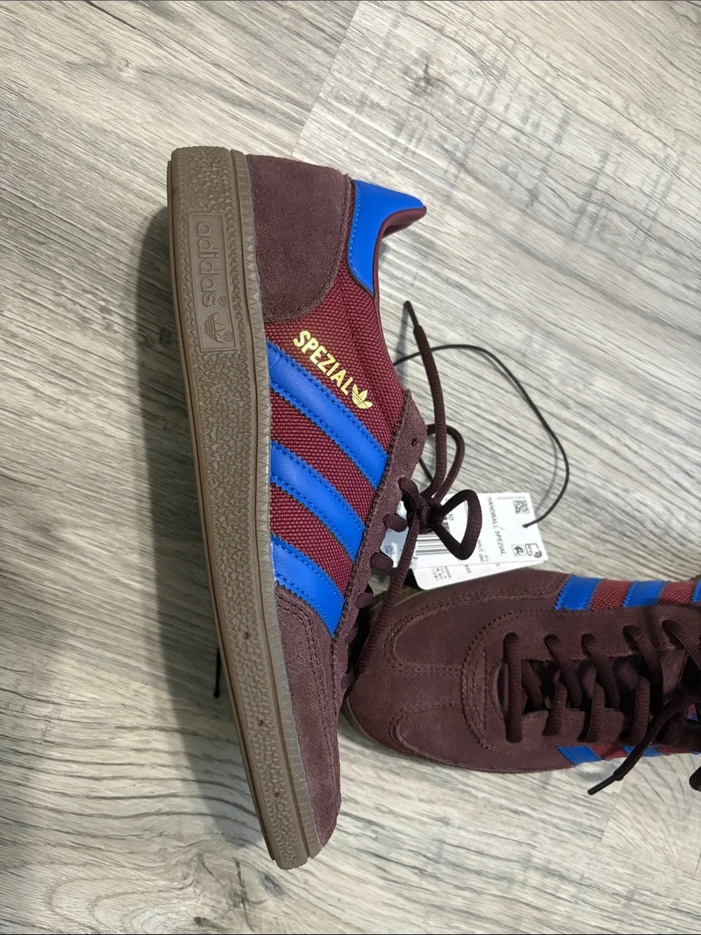 adidas Spezial Shoes Burgundy with Blue Size 9